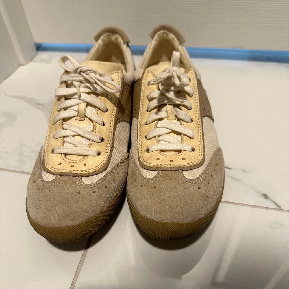 Vintage Dior Multicolor Canvas and Lether lace-up sneakers